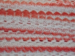 Feather Eyelet Lace Per Meter White/Red